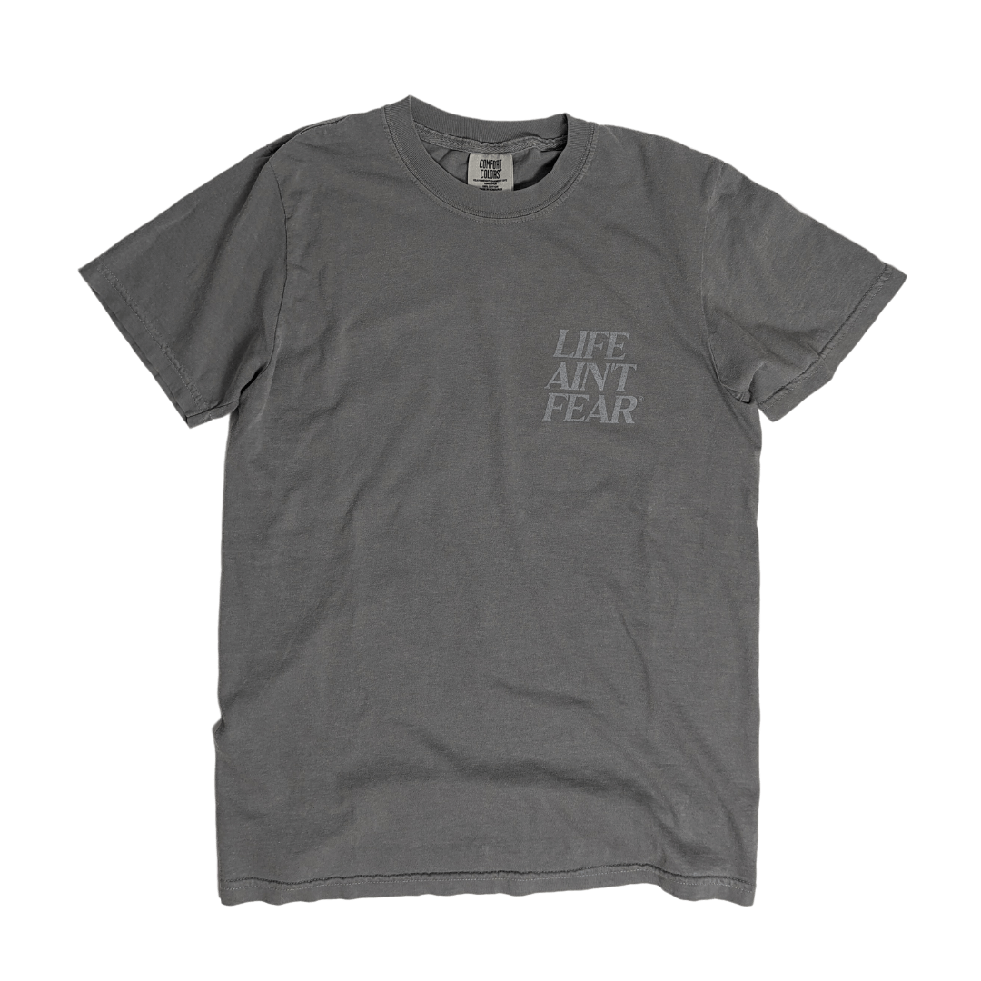 Stack Logo Garment Dyed T-Shirt (Grey)